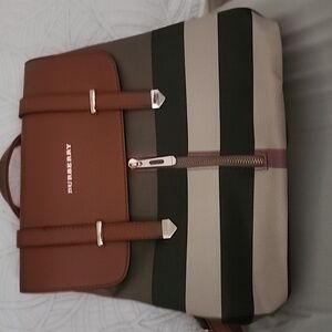 Stylish Brown and Black Checkered Women's Bag